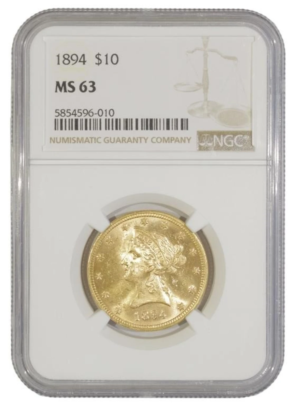 Choice 1894 $10 Gold Liberty
