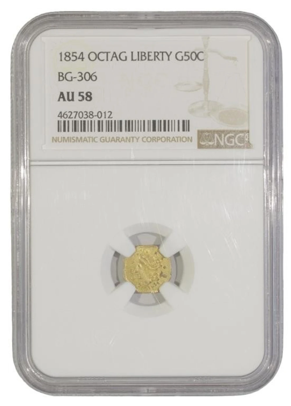 1854 California Gold Half Dollar