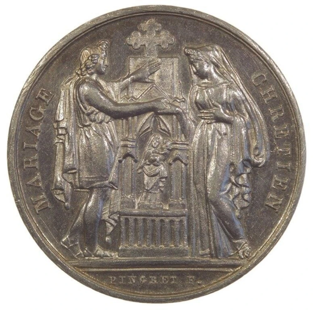 France. 1838 Silver Marriage Medal