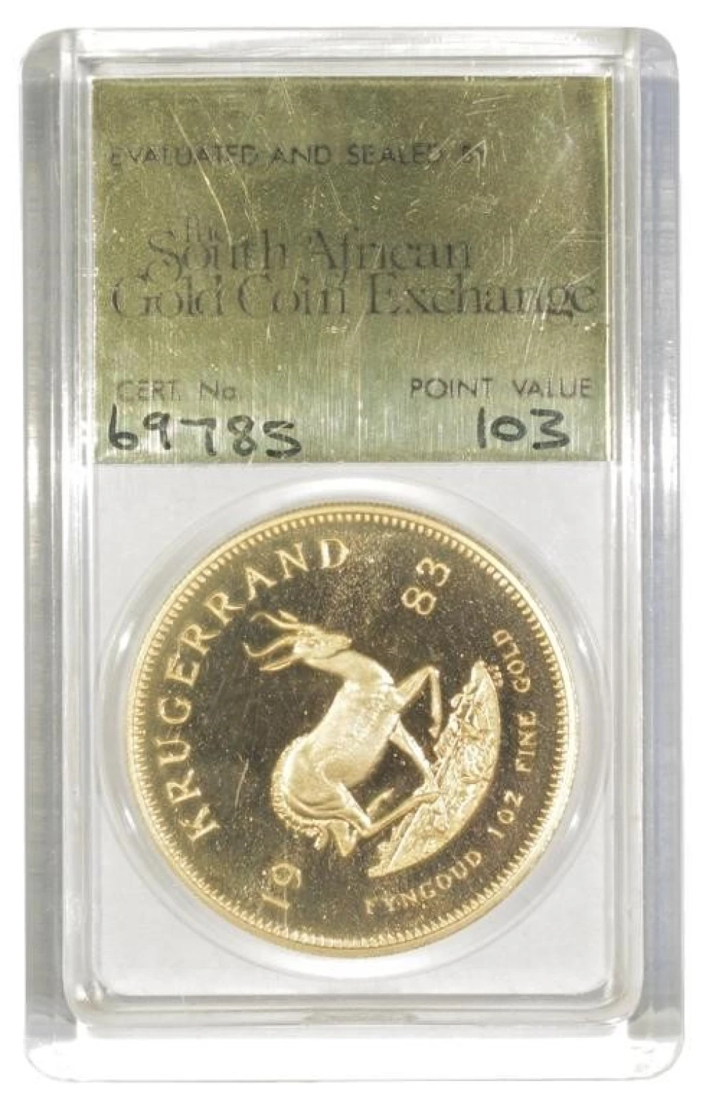 South Africa. Gem Proof 1983 Kruggerand