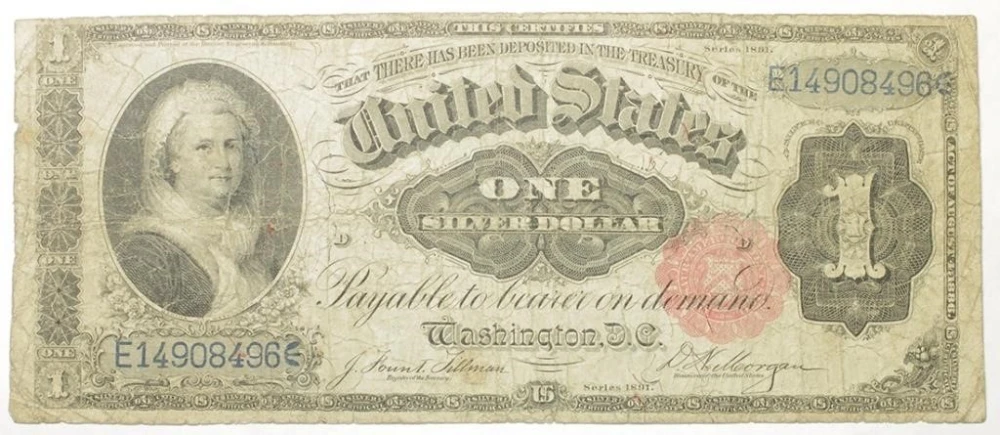 A 2nd 1891 Martha Washington $1