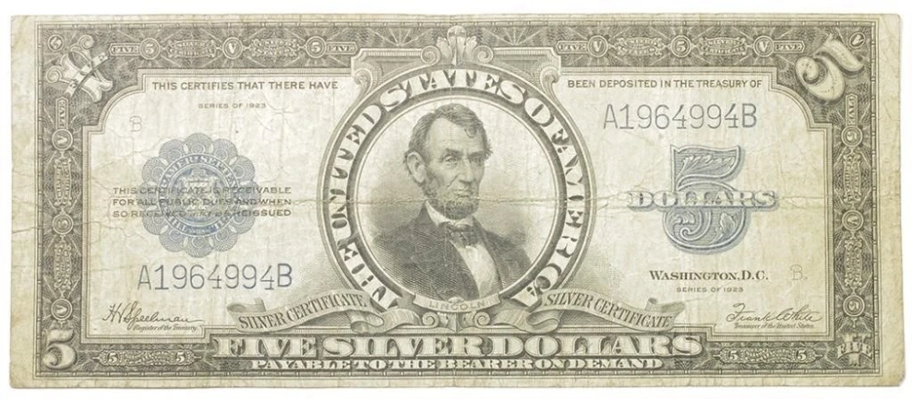 1923 $5 Porthole Silver Certificate