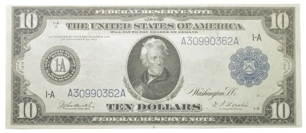 1914 $10 Federal Reserve Note