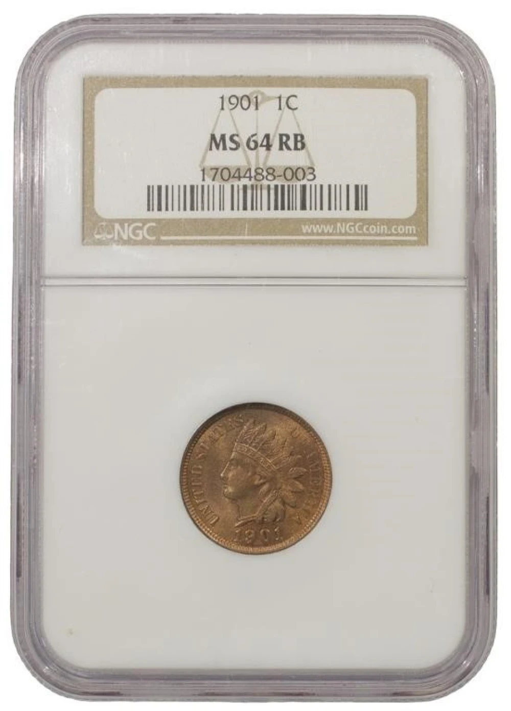Near Gem 1901 Indian Cent
