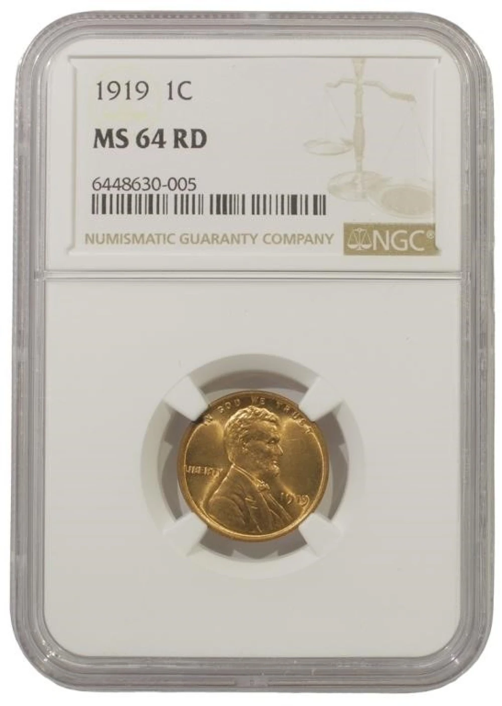 Blazing Red 1919 Lincoln Cent