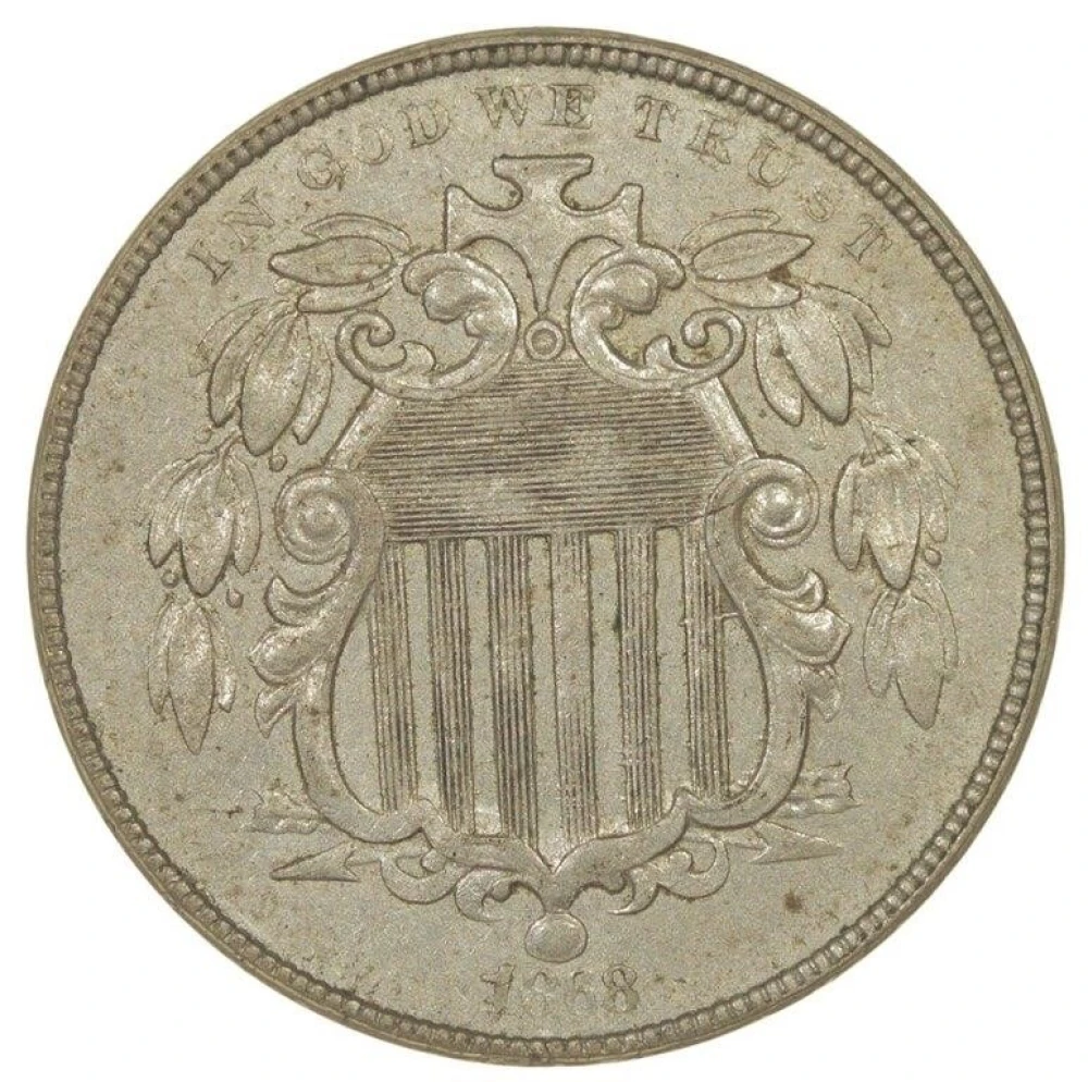 AU 1868 Shield Nickel