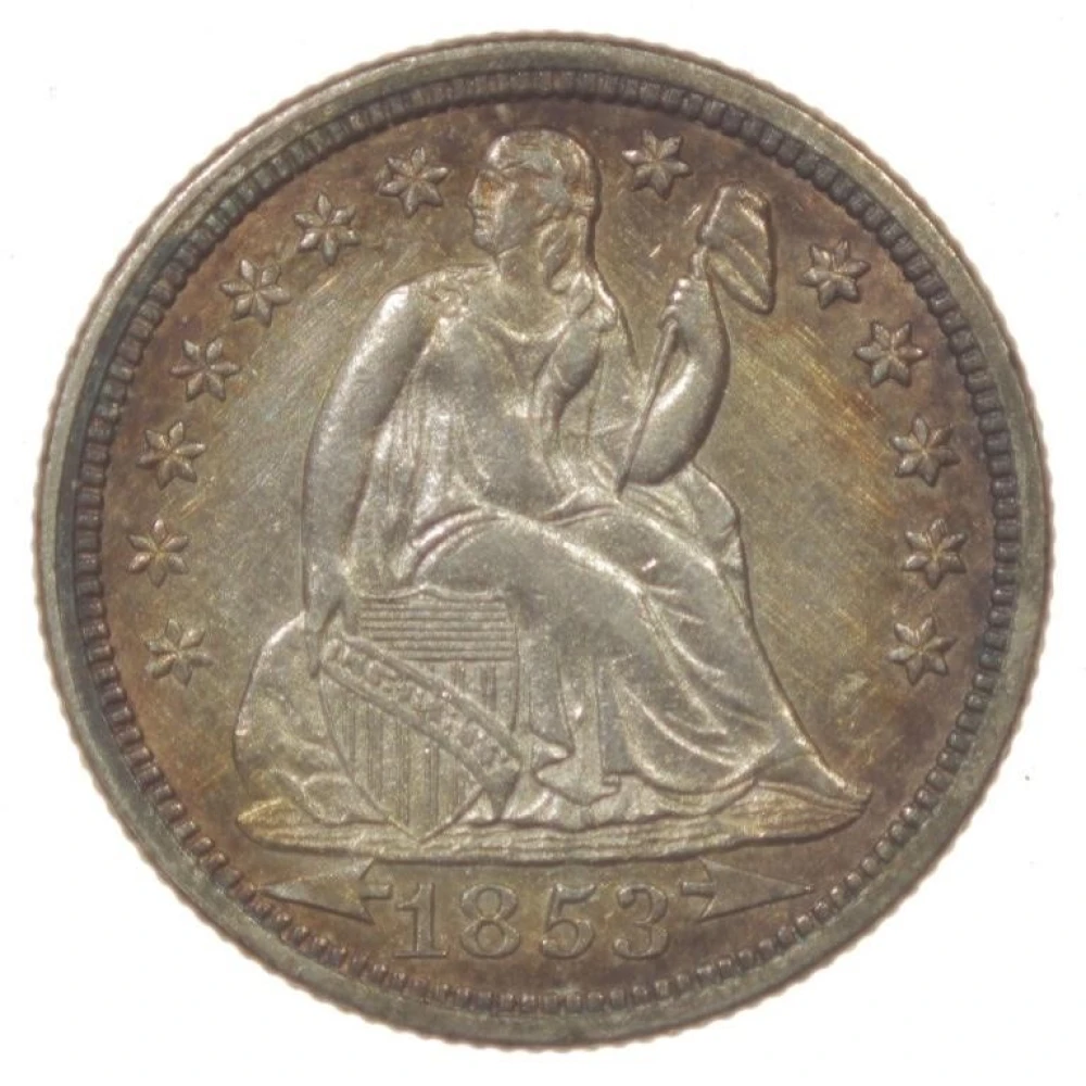 1853 With Arrows Seated Dime