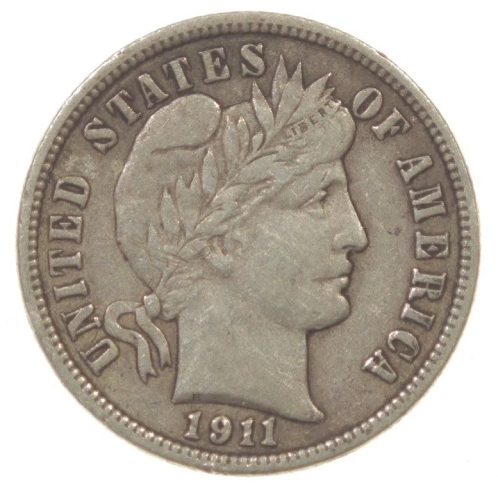 Choice VF 1911-S Dime
