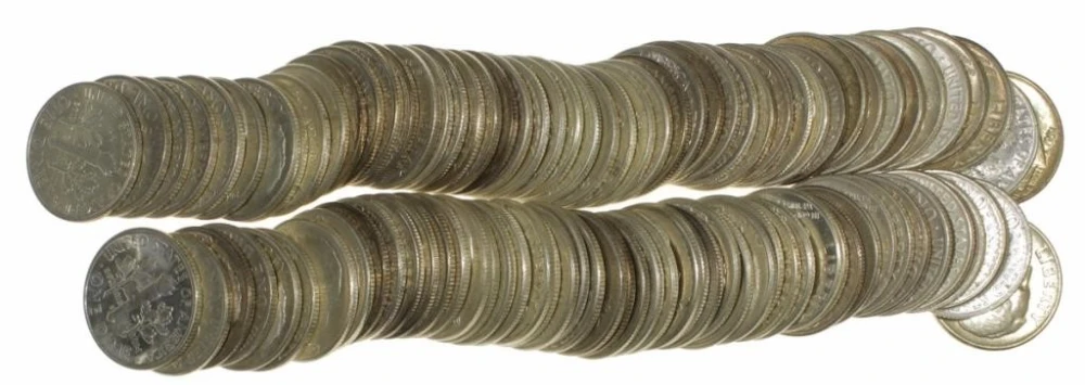 2 Rolls of Silver Roosevelts