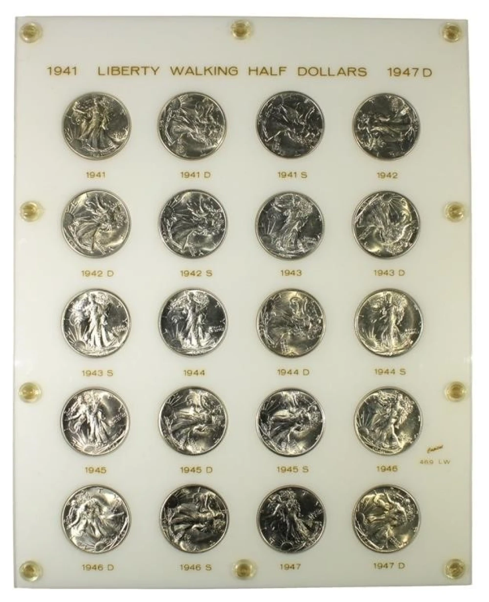 Mint State 1941-47 Walking Liberty Short Set