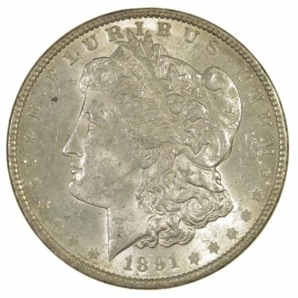 MS-60 1891 Morgan Dollar