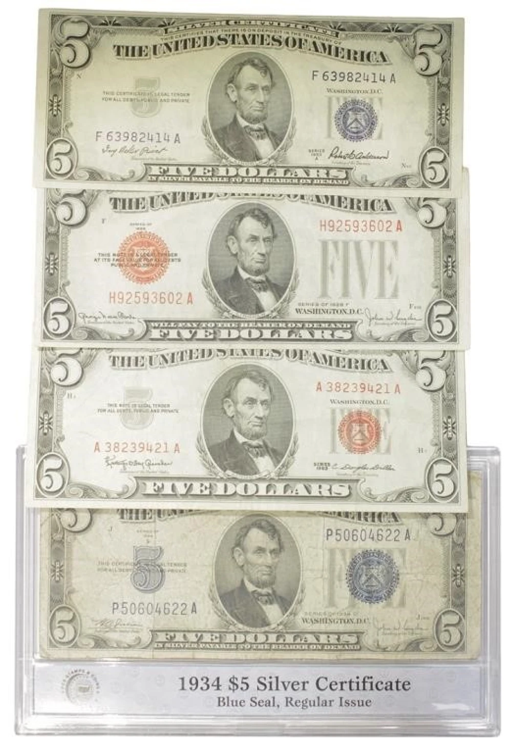 Quartet Of $5 Notes