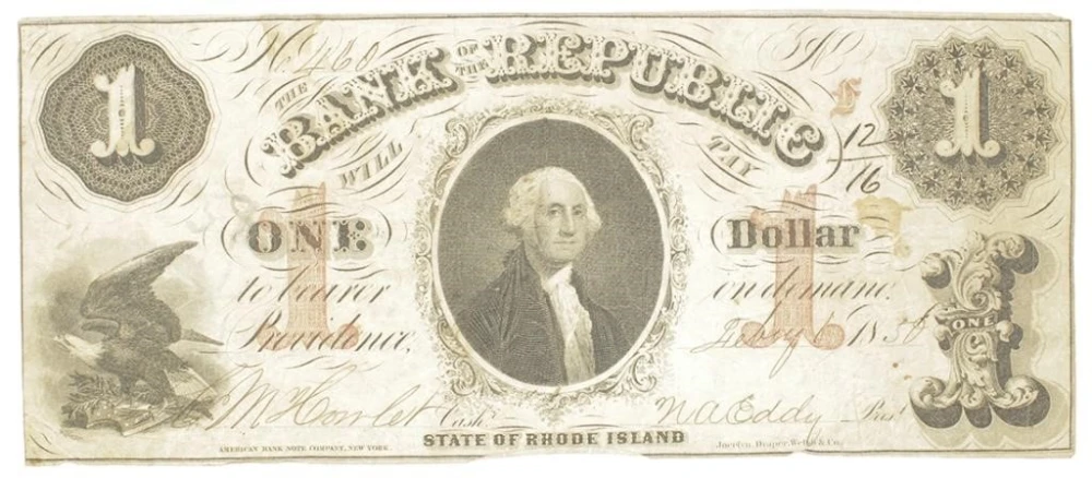 Rhode Island. Providence. VF $1 Note