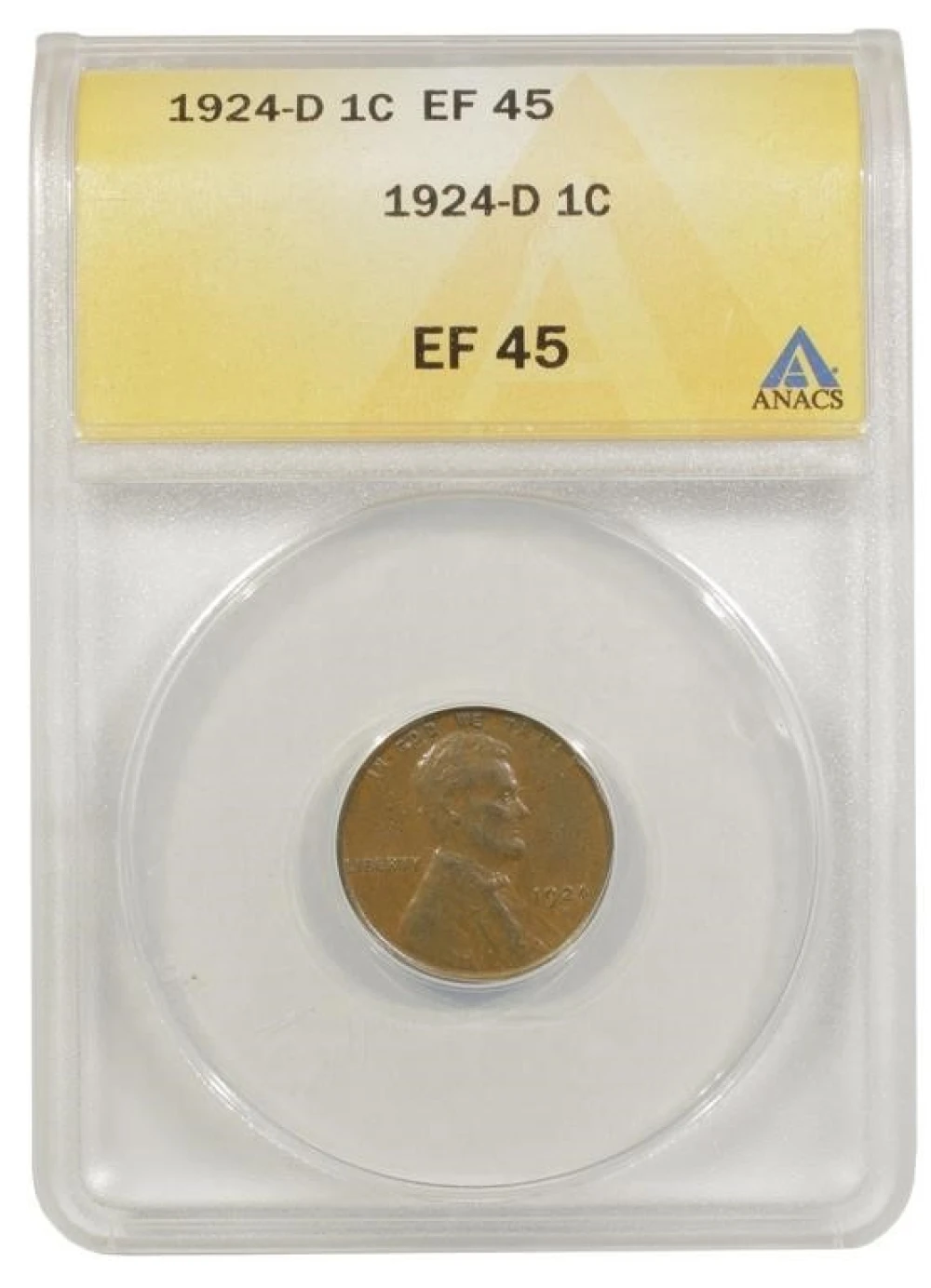 EF-45 1924-D Lincoln Cent