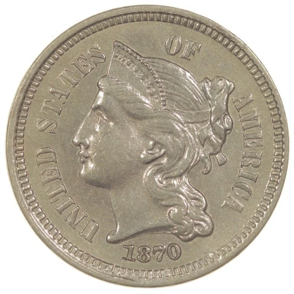 1870 Three Cent Nickel