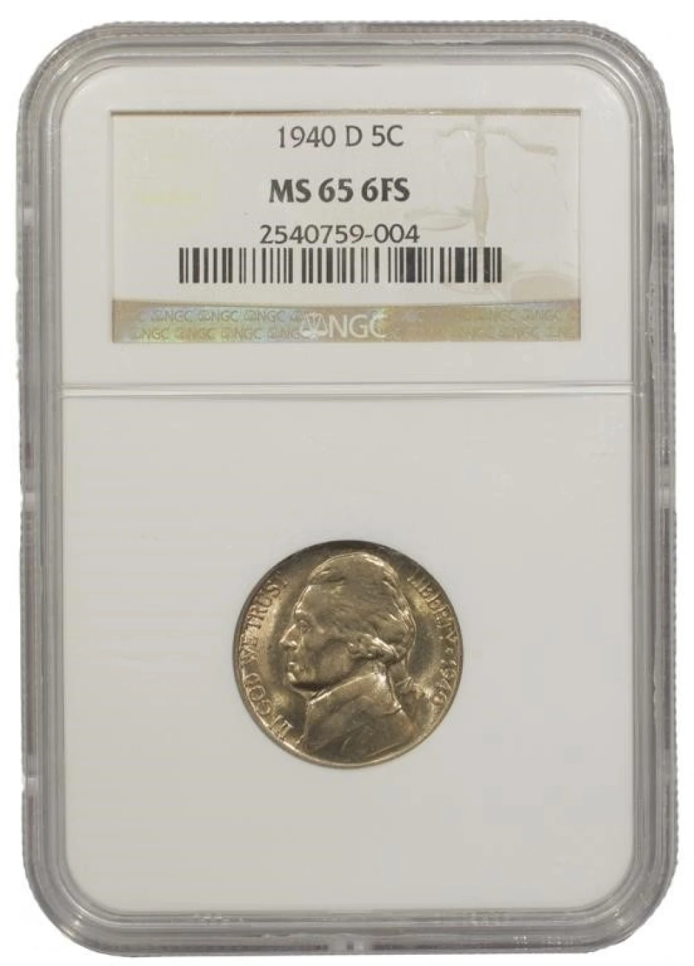Gem 6 Full Step 1940-D Jefferson Nickel