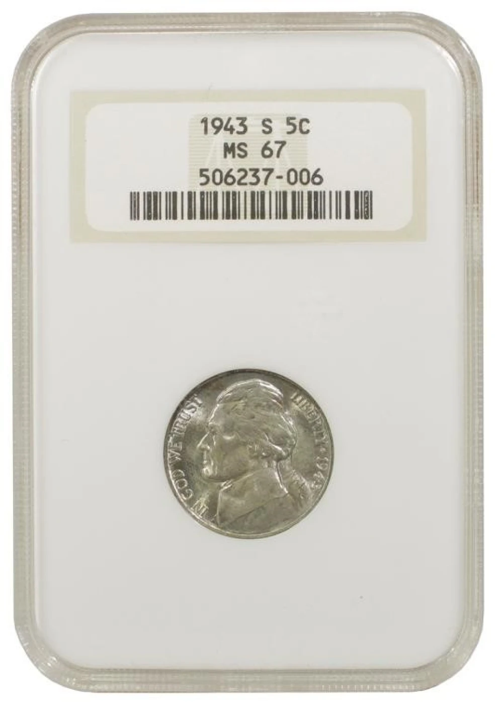 Excellent 1943-S Jefferson Nickel