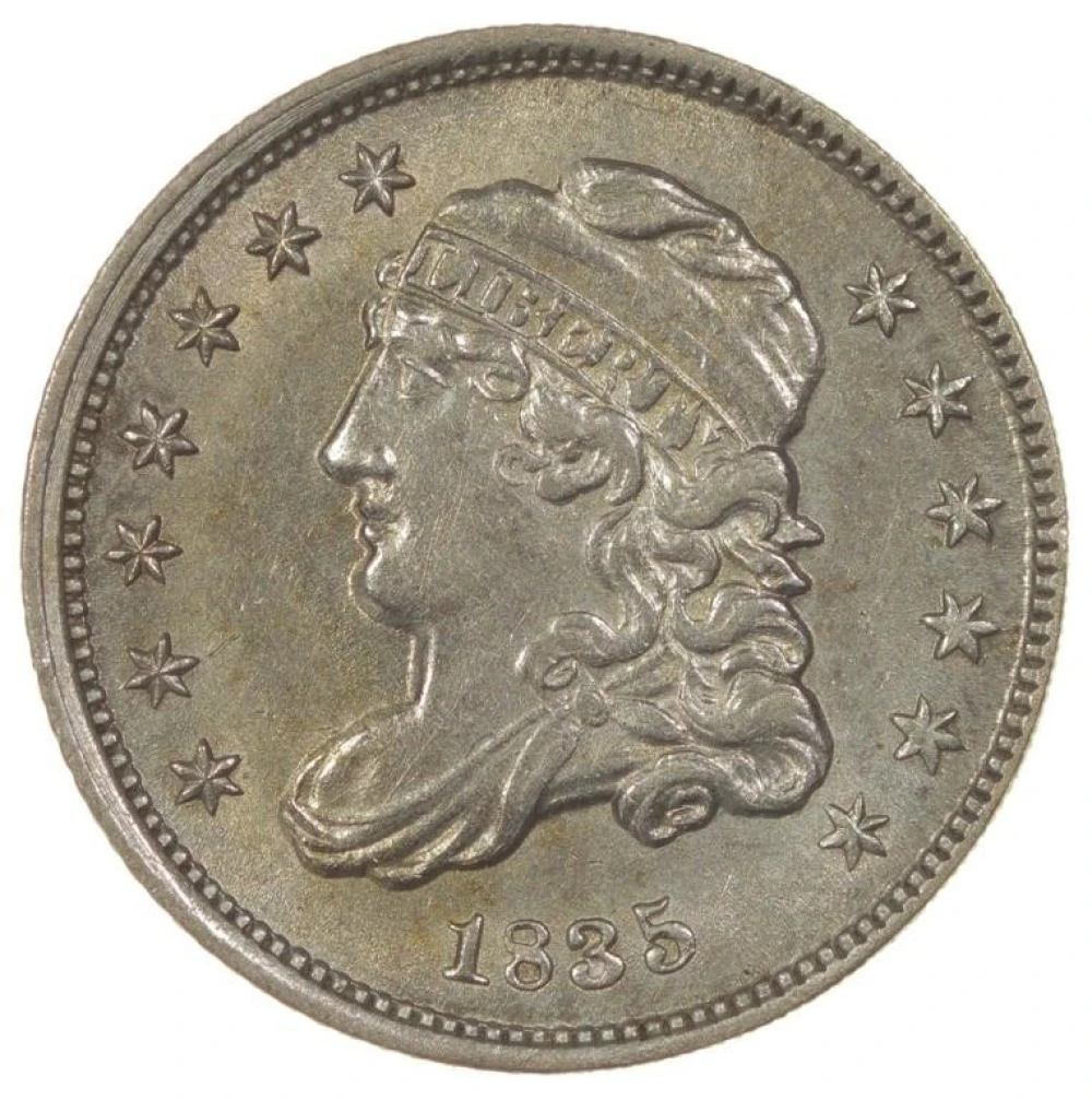 Borderline UNC 1835 Half Dime