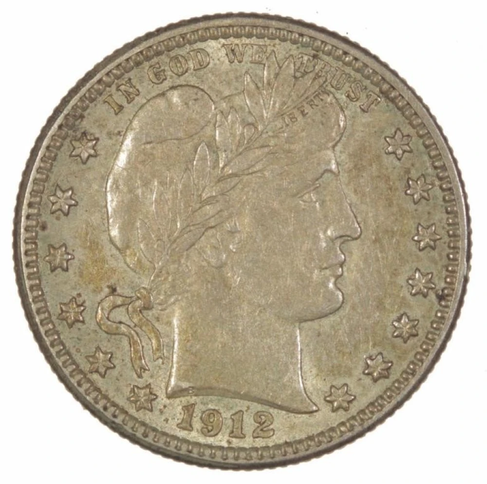 Scarce AU 1912-S Barber Quarter