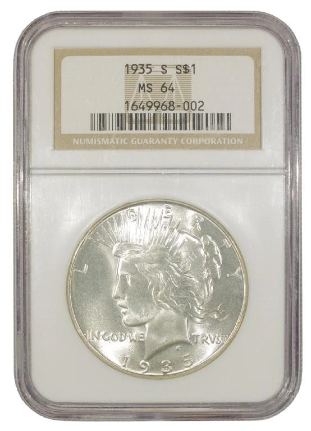 Near Gem 1935-S Peace Dollar