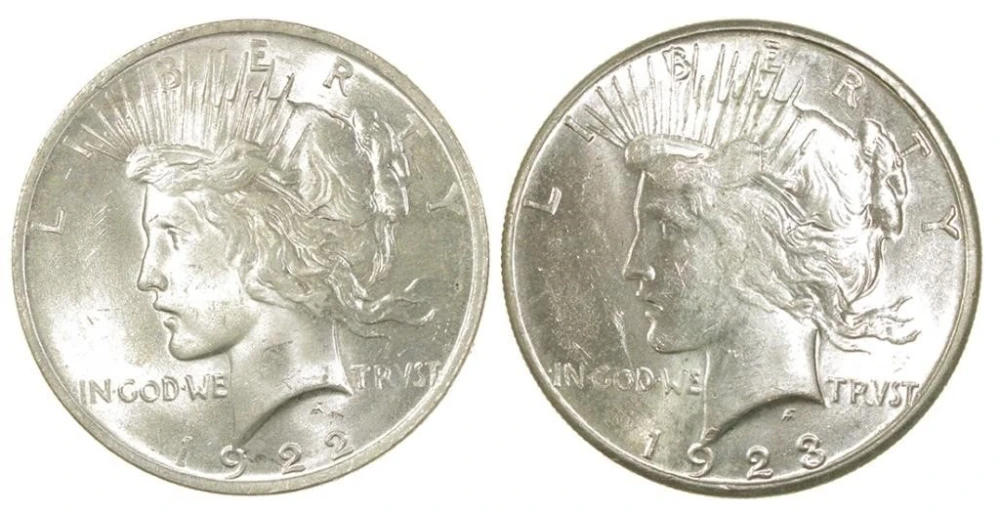Mint State Peace Dollar Pair