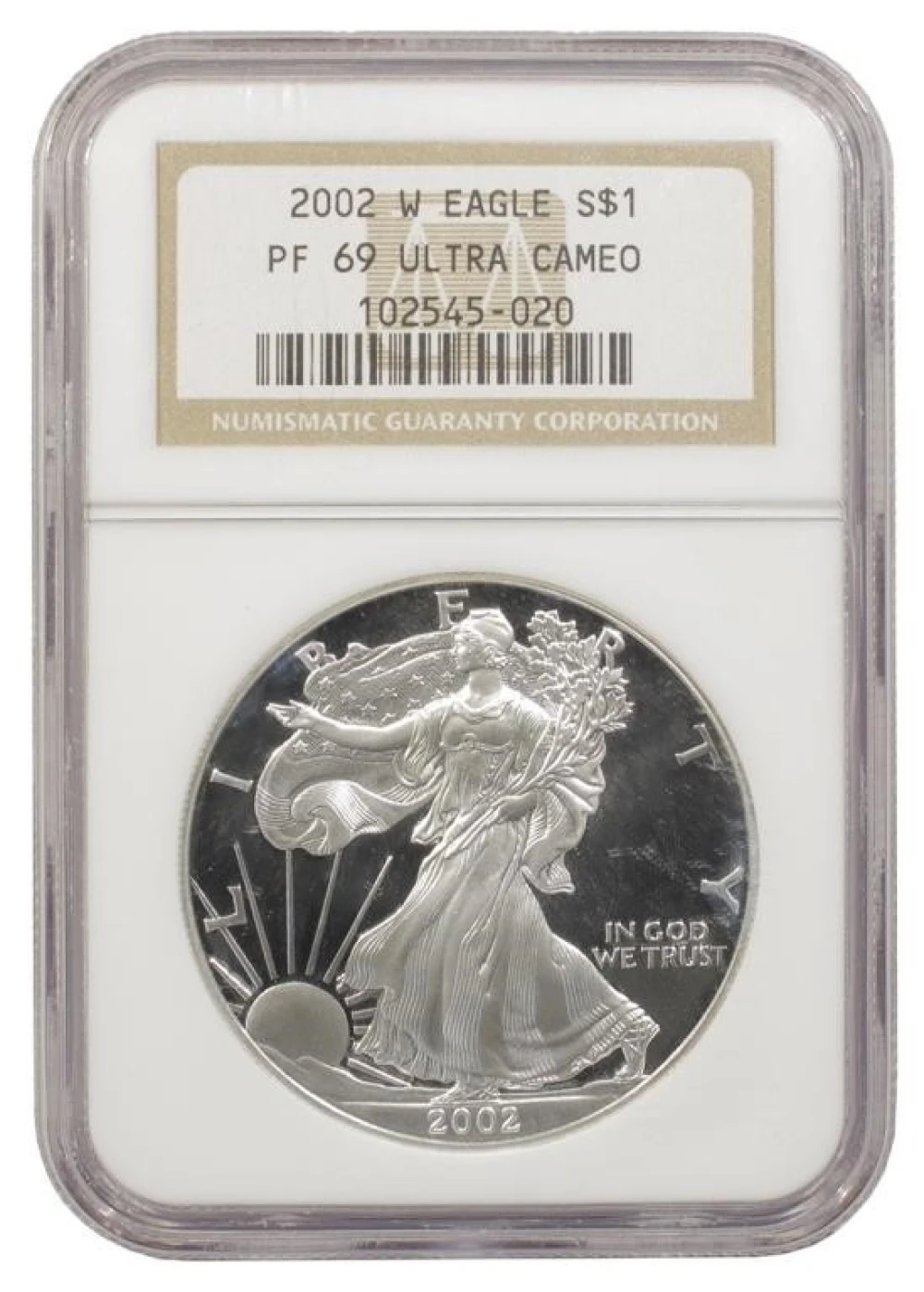 2002 NGC PF-69 Ultra Cameo Silver Eagle