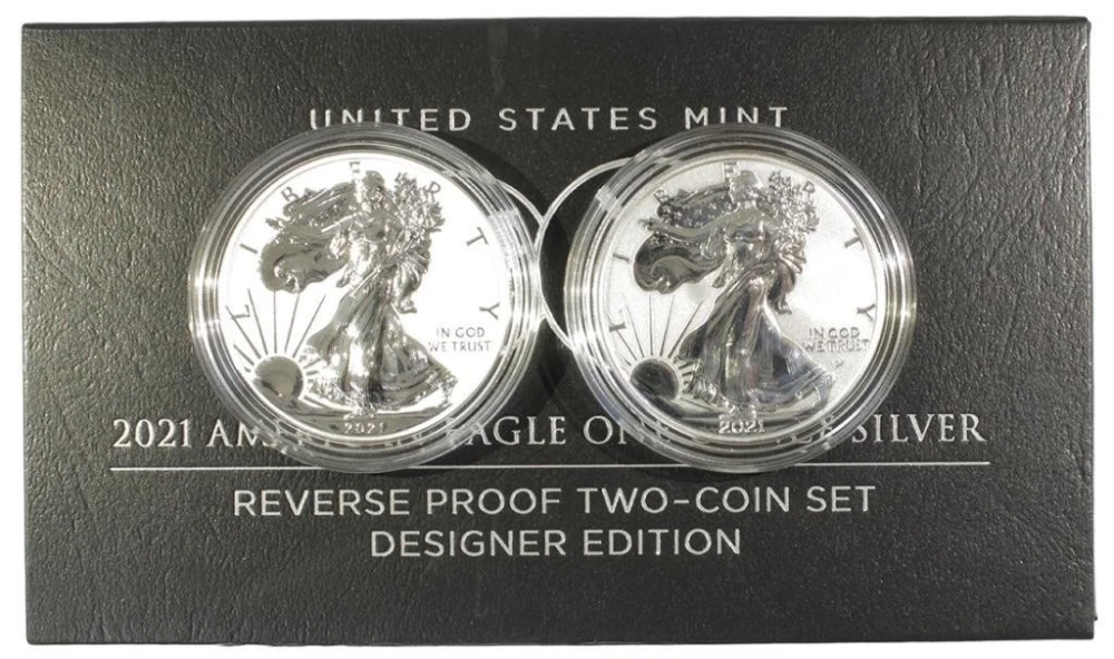 2021 Reverse Proof 2-Coin Designer Set