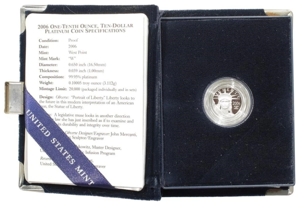 2006 Proof 1/10 Ounce Platinum Eagle