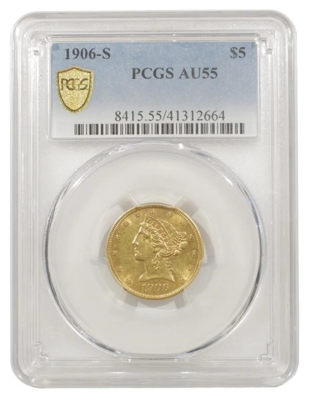 Choice AU 1906-S $5 Gold Liberty
