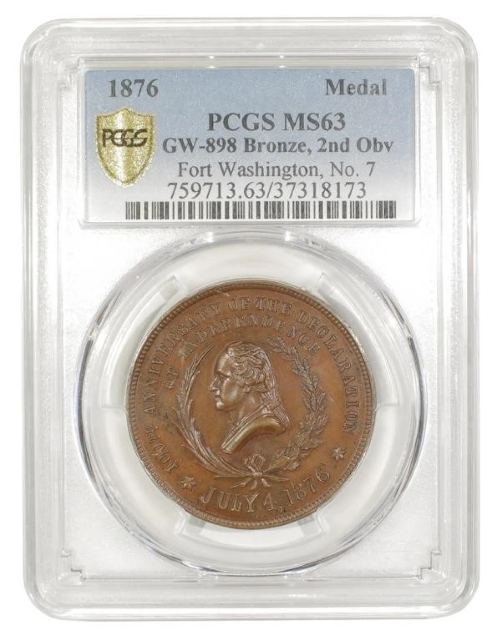 Choice 1876 Fort Washington Medal