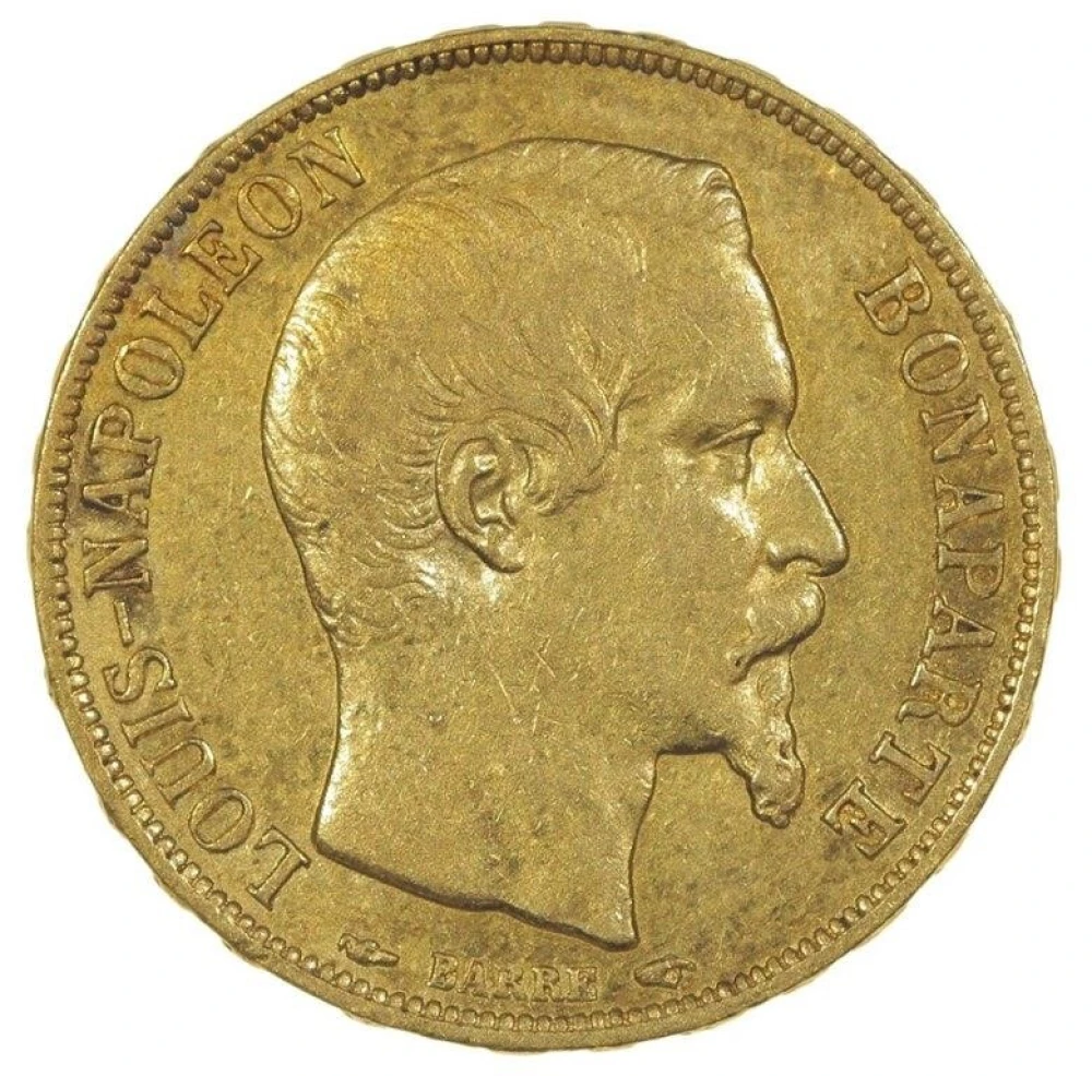 France. 1852-A 20 Francs Gold