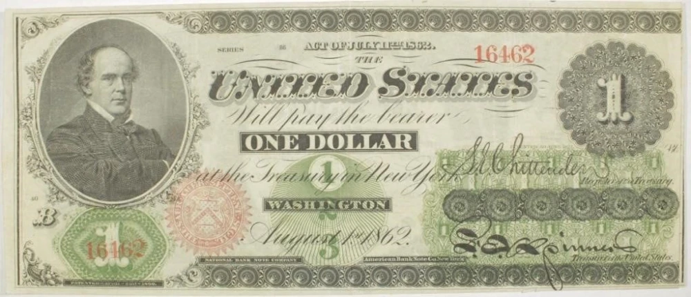 Crisp 1862 $1 Legal Tender