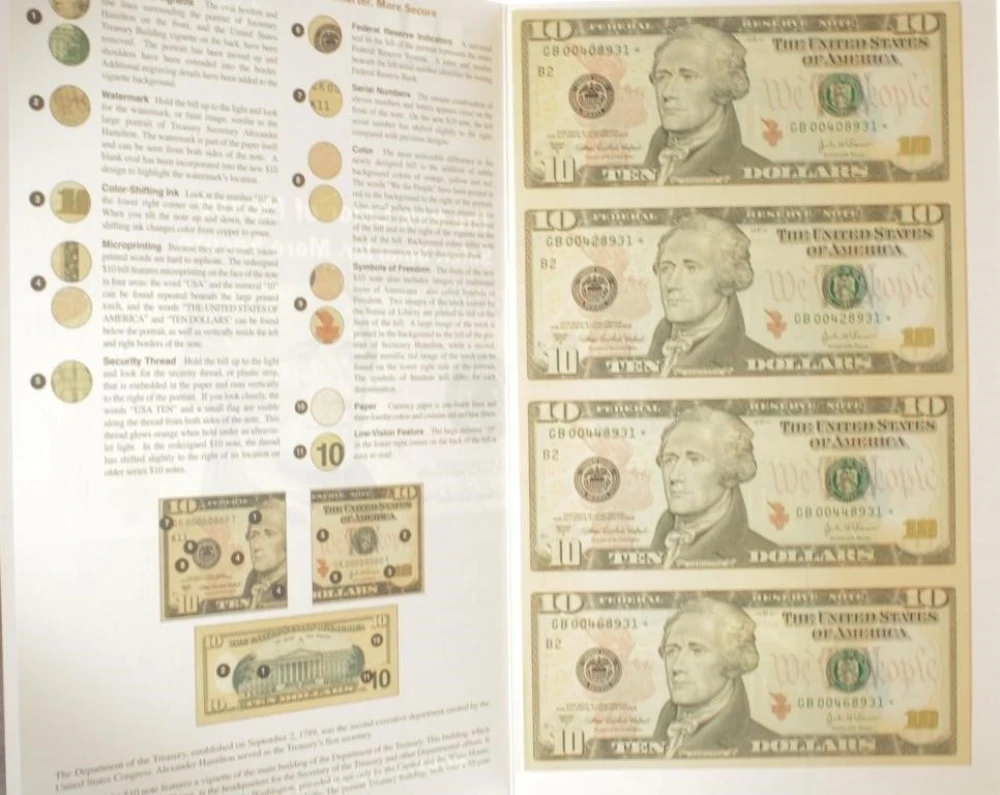 2004 $10 Star Note Uncut Sheet