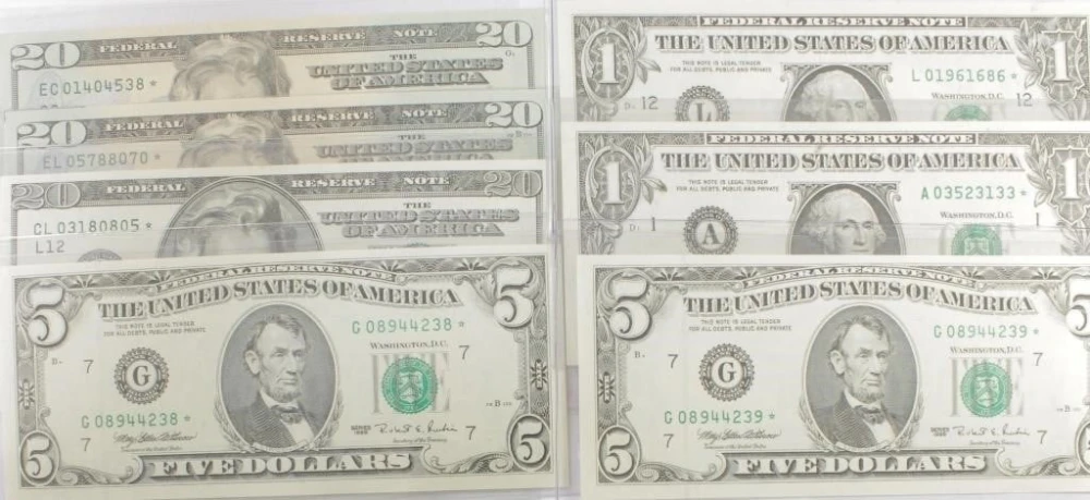 7 Piece Star Note Collection