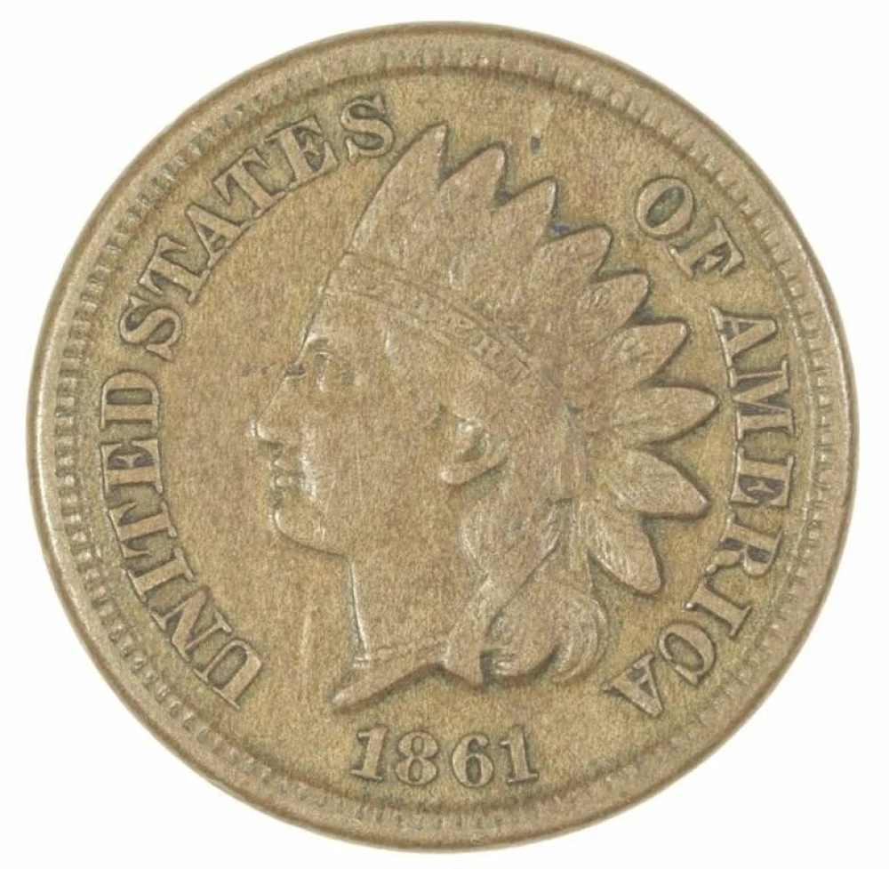 EF 1861 Indian cent