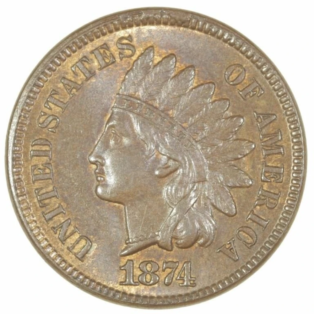 Mint State 1874 Indian Cent