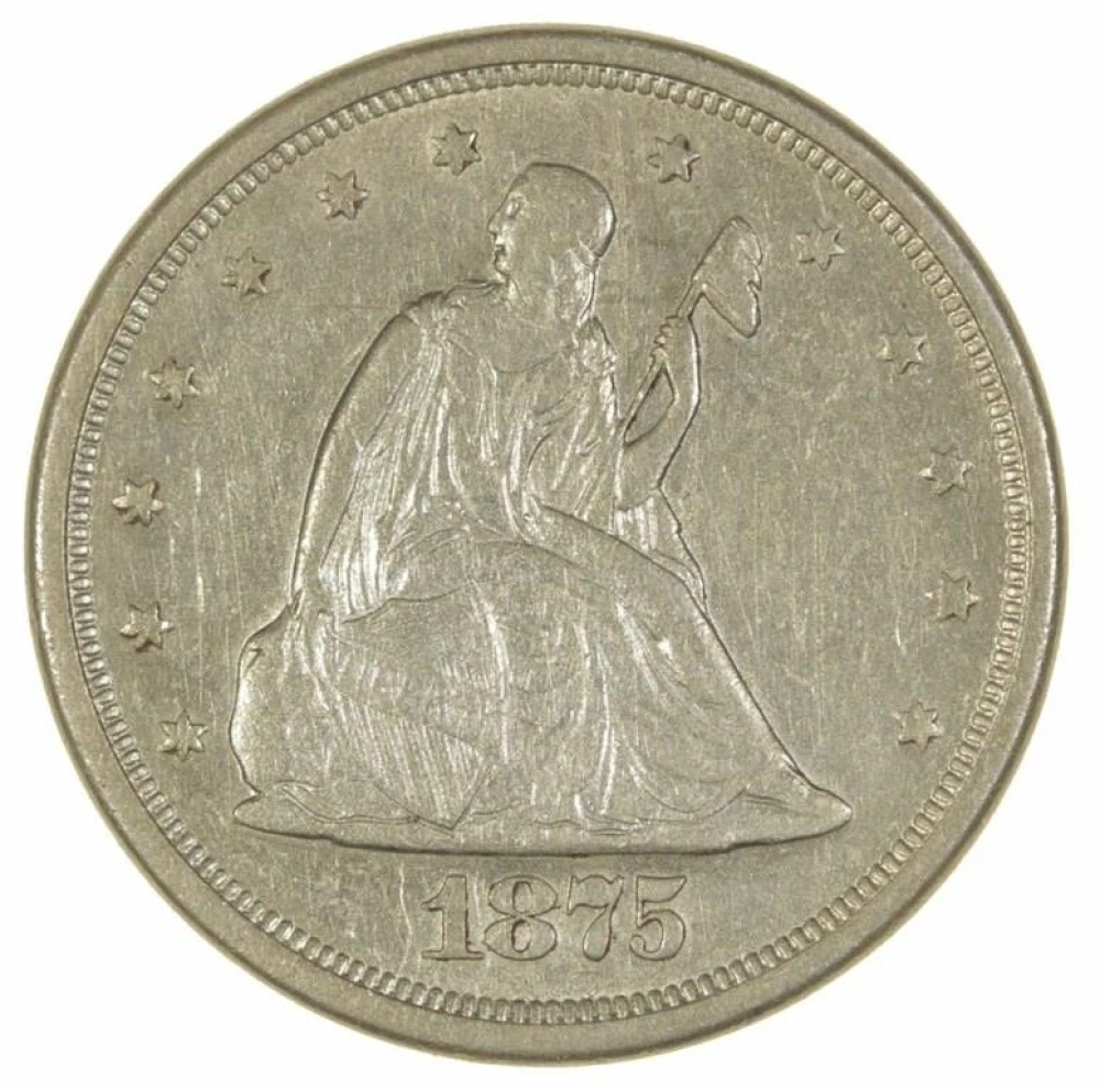 AU 1875-S Twenty Cent