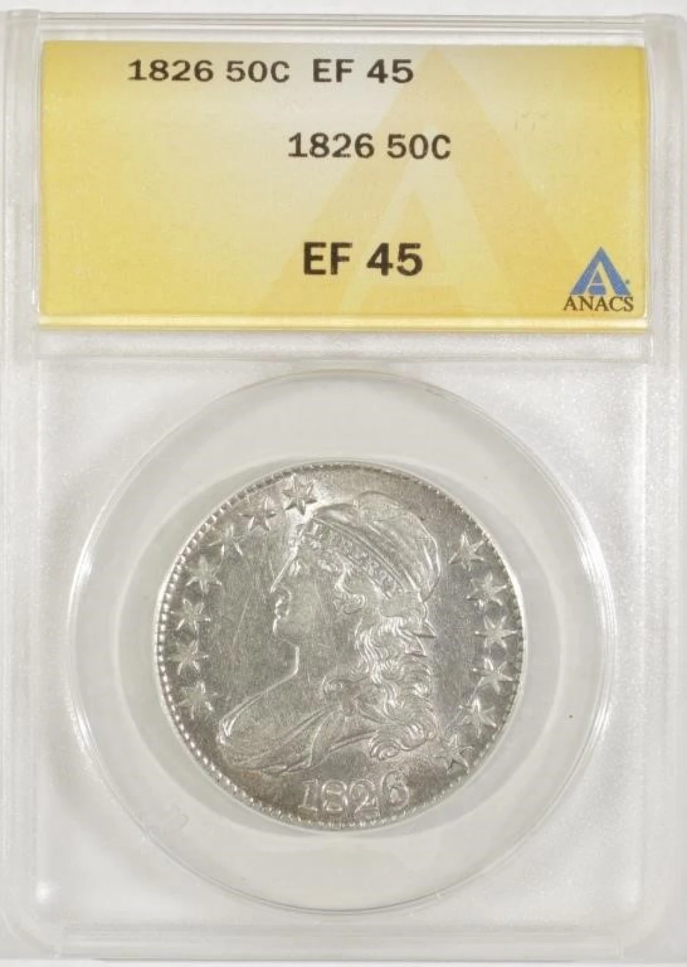EF-45 1826 Bust Half Dollar