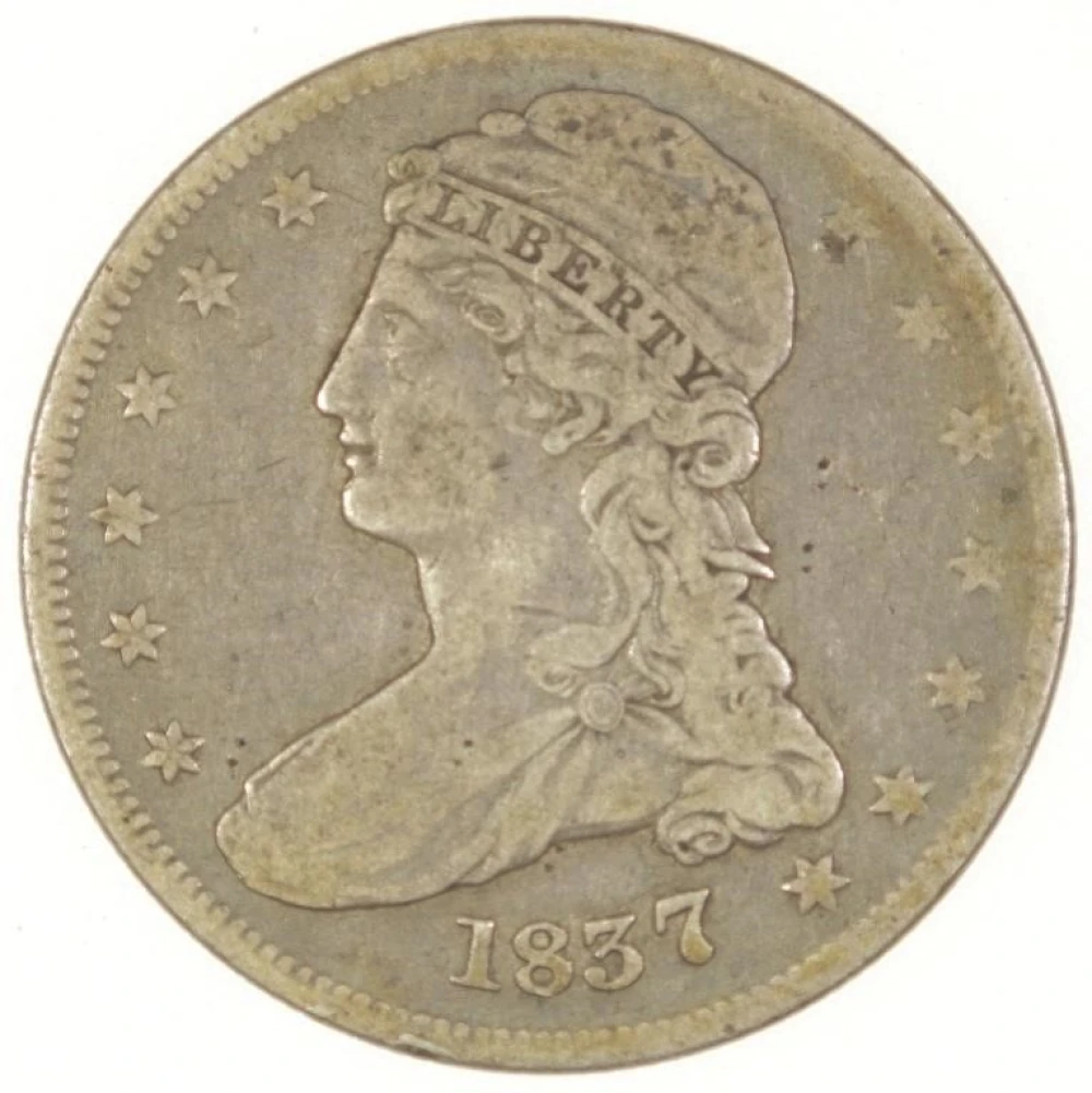 1837 Reeded Edge Half