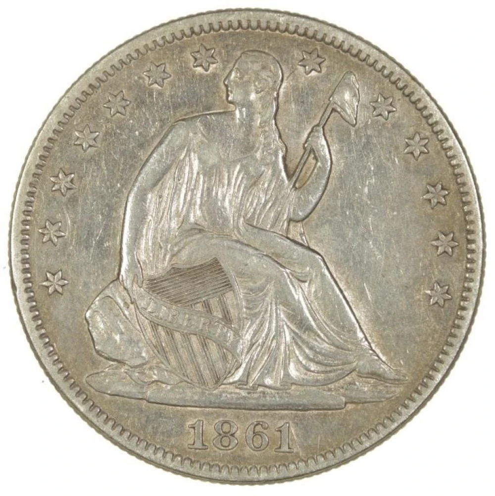1861 Seated Half Dollar