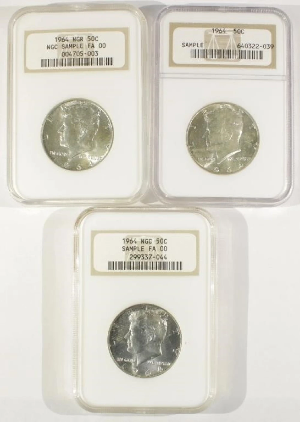 1964 Kennedys with 3 Diff NGC Sample Labels