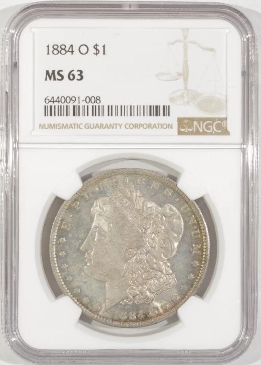 Certified 1884-O Morgan Dollar