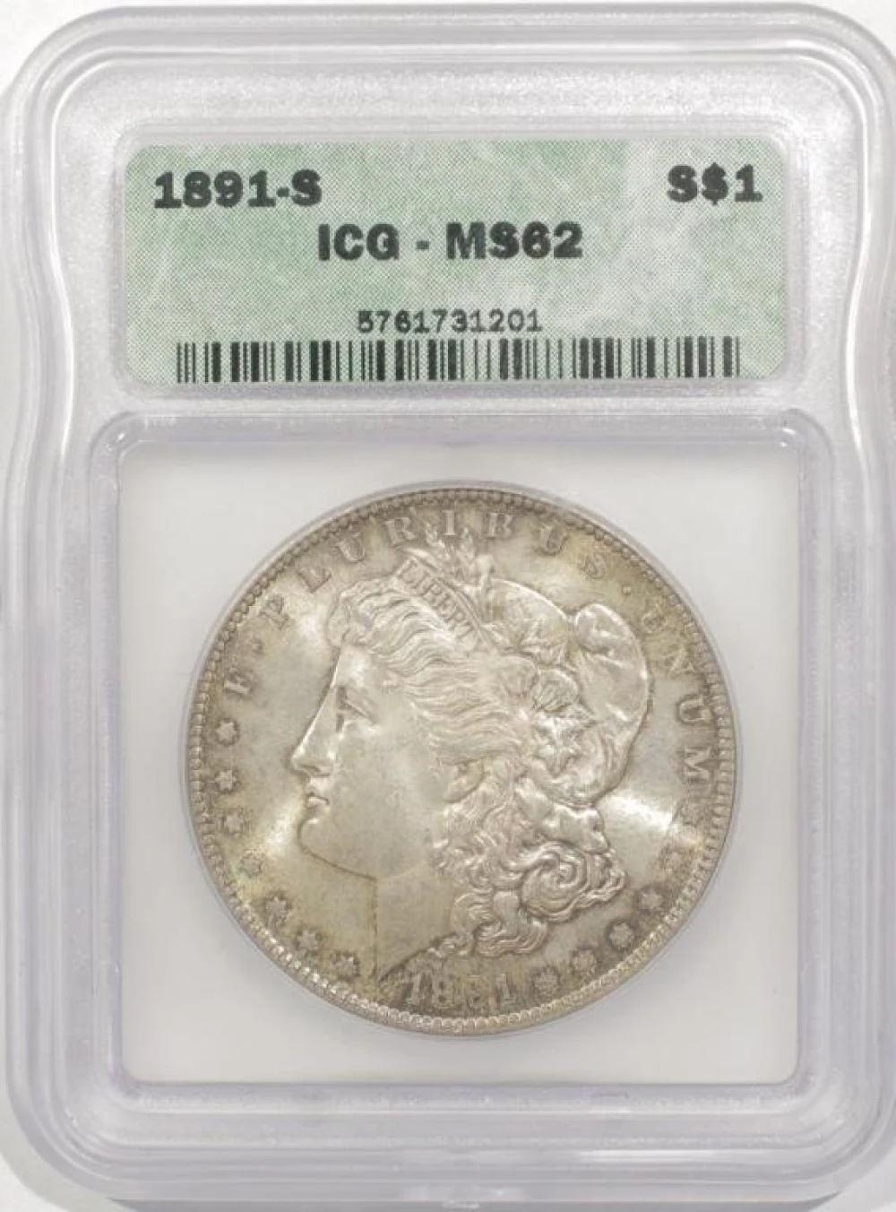 MS-62 1891-S Morgan Dollar