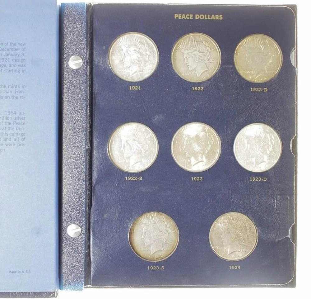 Nearly Complete 1928-35 Peace Dollar Set
