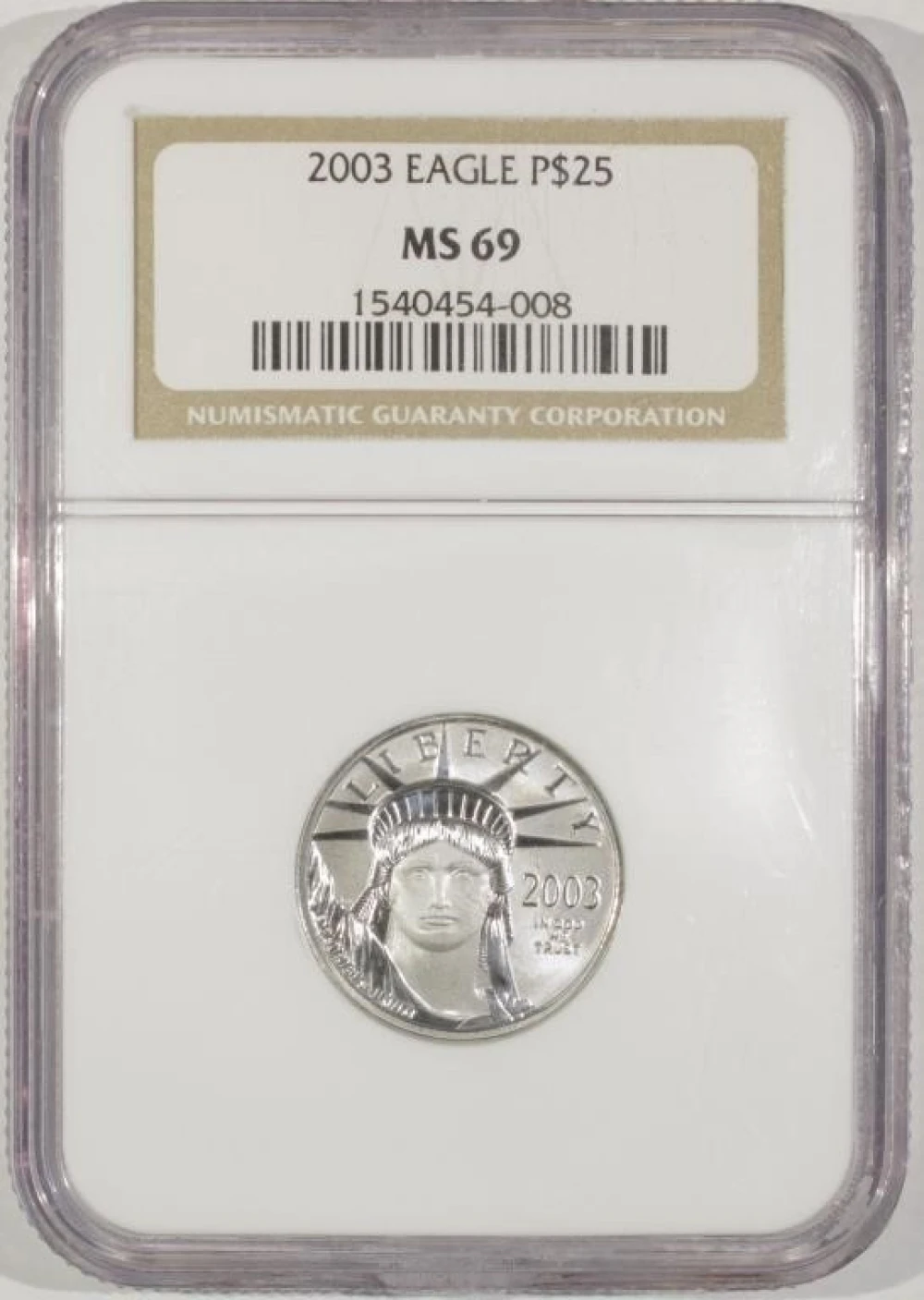 2003 1/4 Ounce Platinum Eagle