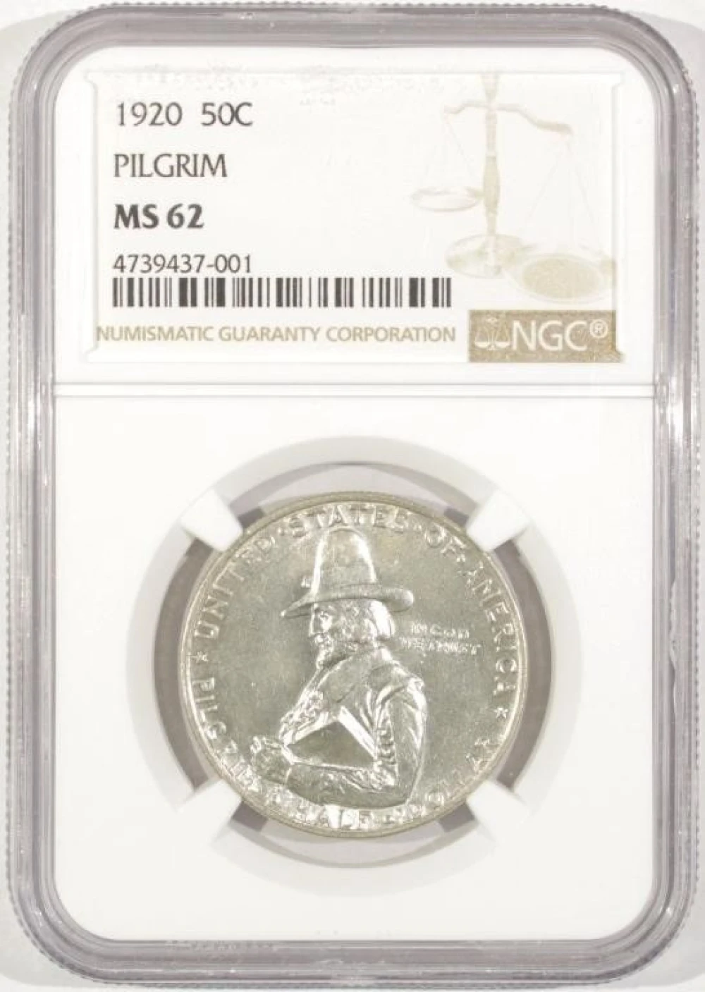 Select UNC 1920 Pilgrim Half Dollar