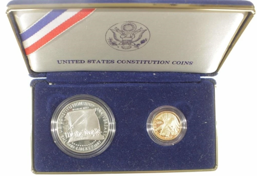 1987 Constitution 2 Coin Proof Set