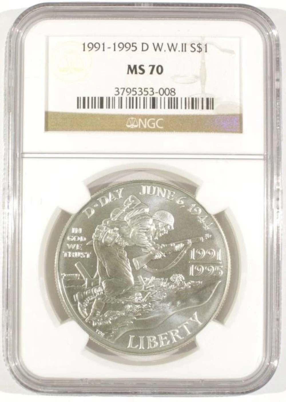 MS-70 WWII Silver Dollar