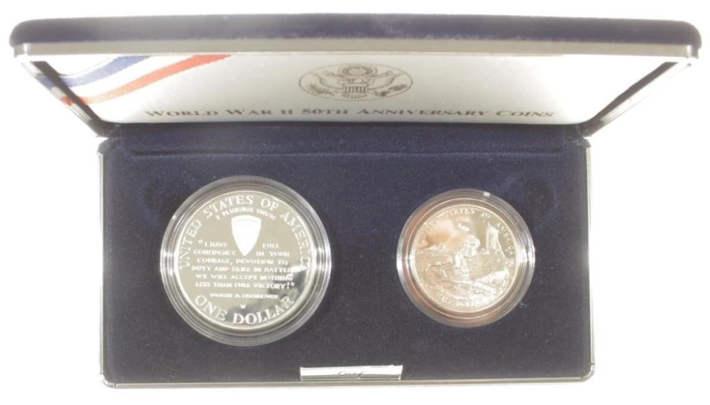 1991-1995 World War II 2-Coin Proof Commem