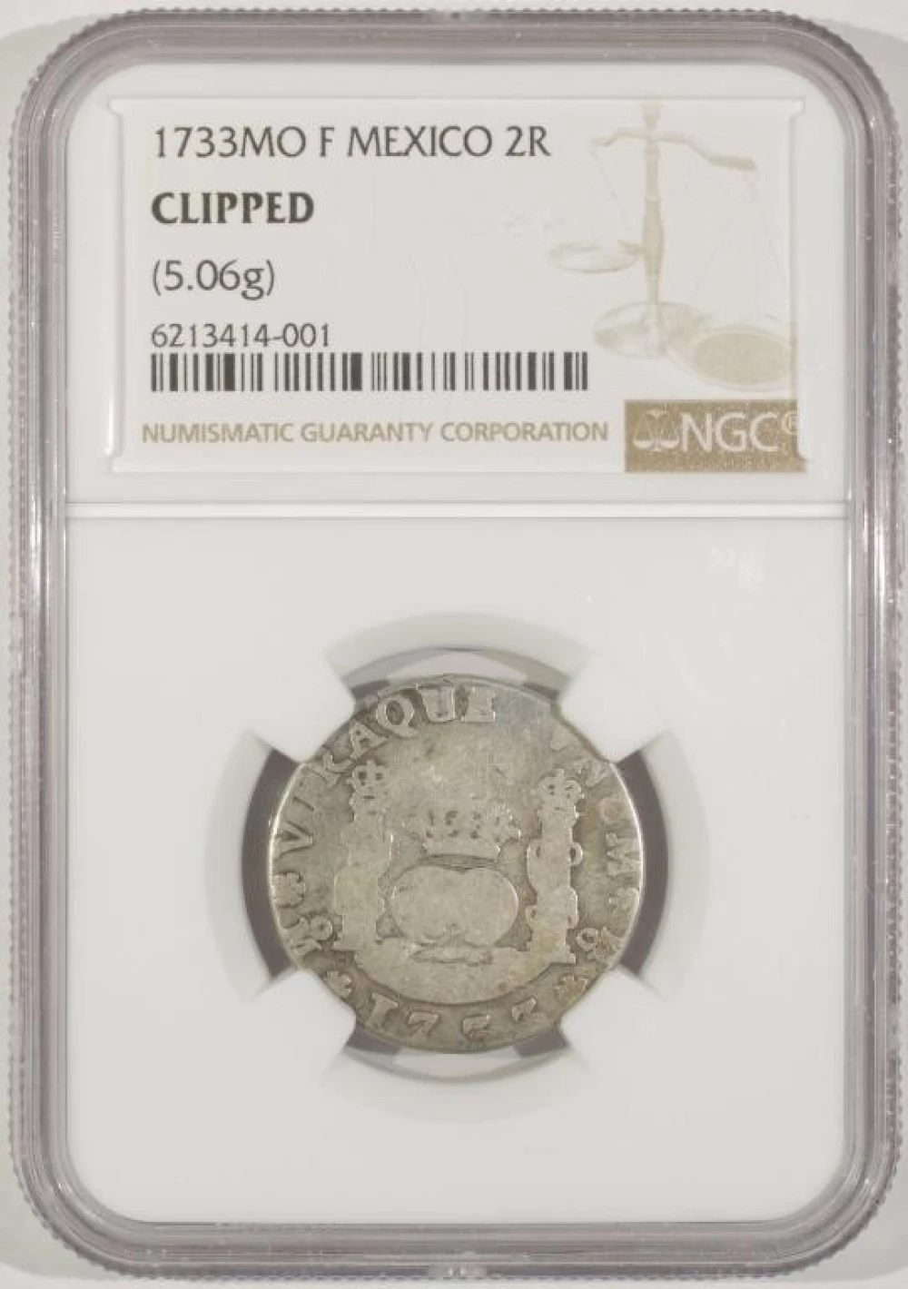 Mexico. Rare 1833 "F" 2 Reales